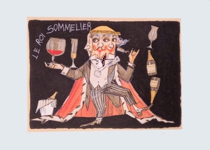 Grafica di Paolo Fresu "Le Roi Sommelier"