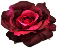 Carica l&#39;immagine nel visualizzatore di Gallery, Rosa artificiale con fermaglio a clip &quot;Burgundy&quot; Jordan massima fioritura
