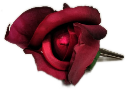 Rosa artificiale con fermaglio a clip "Burgundy" Jordan bocciolo