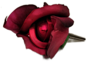 Rosa artificiale con fermaglio a clip "Burgundy" Jordan bocciolo