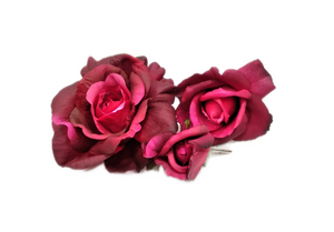 Rosa artificiale con fermaglio a clip "Burgundy" Jordan 