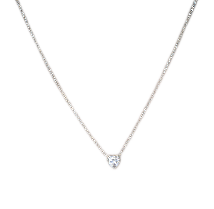 Girocollo placcato argento con punto luce "Cuore" Vestopazzo