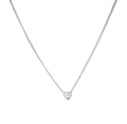 Girocollo placcato argento con punto luce "Cuore" Vestopazzo