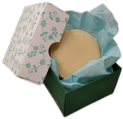Sapone artigianale con scatolina regalo decorata "Rossi 1931"