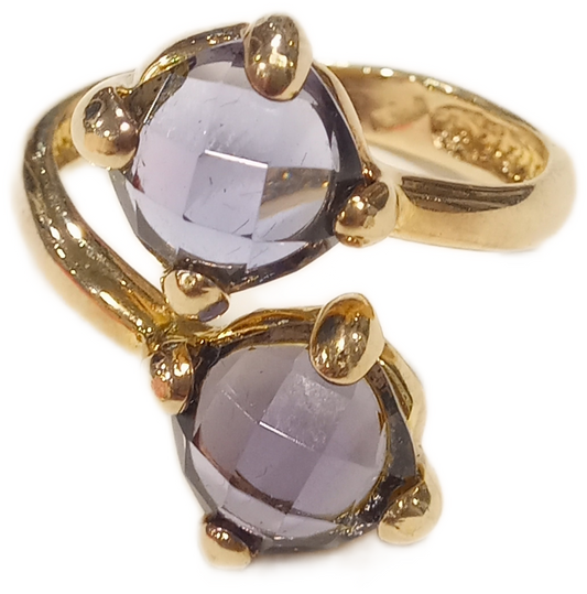 Anello contrariè in argento placcato dorato "Gioie & Co."