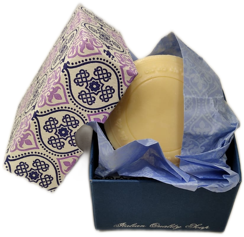 Sapone artigianale con scatolina regalo decorata "Rossi 1931"