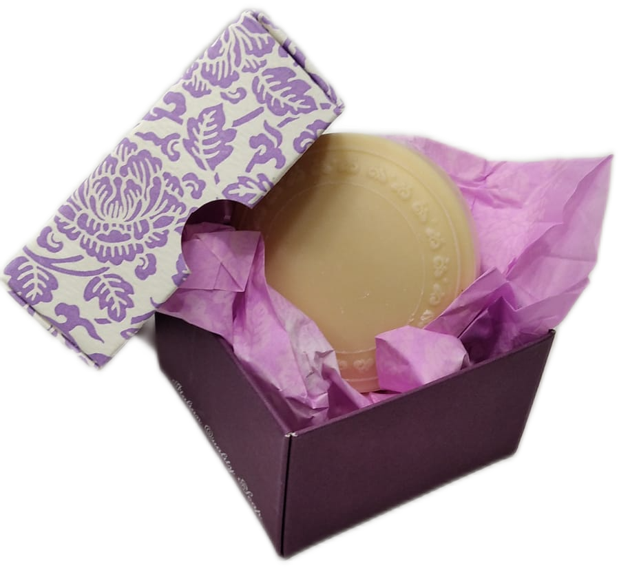 Sapone artigianale con scatolina regalo decorata "Rossi 1931"