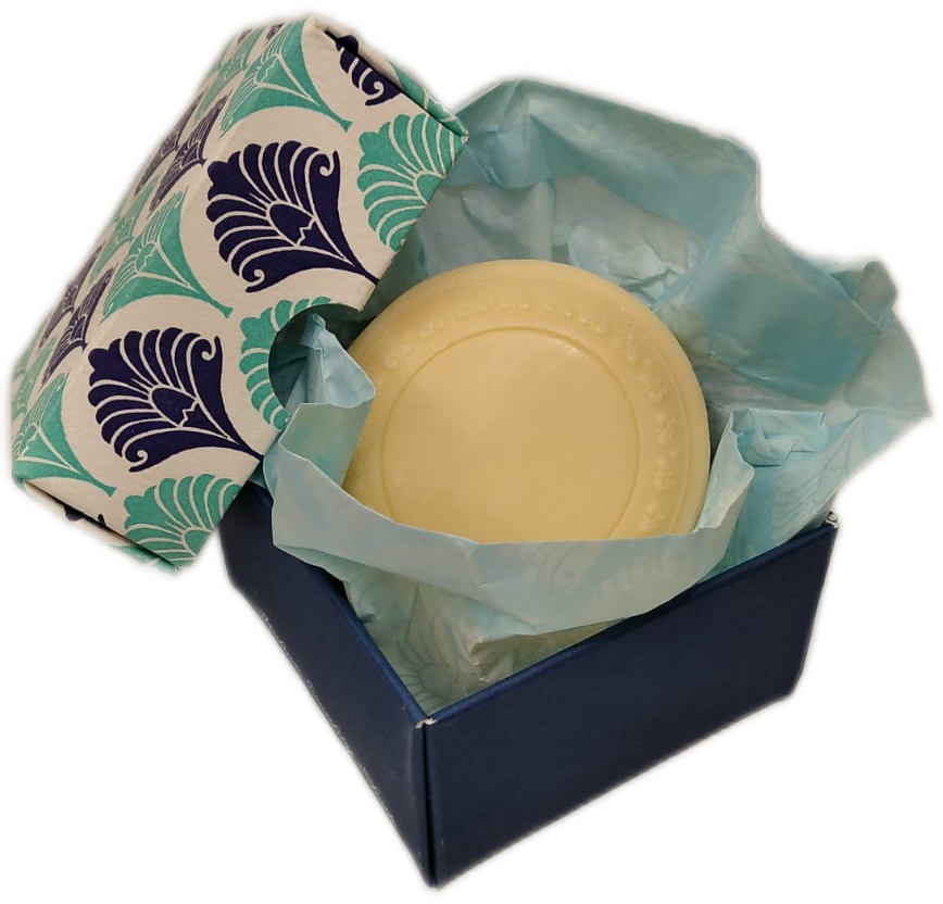 Sapone artigianale con scatolina regalo decorata "Rossi 1931"