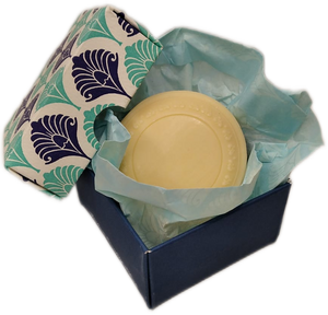 Sapone artigianale con scatolina regalo decorata "Rossi 1931"