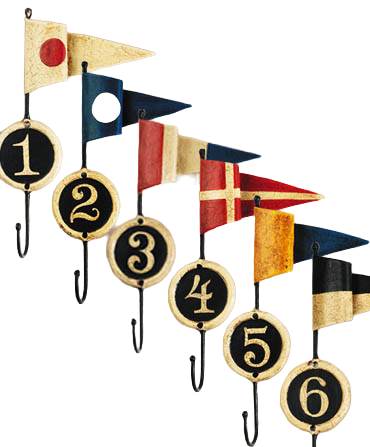 Decorazione da parete con gancio "Signal Flag Hook" Authentic Models (disponibile in diverse varianti)